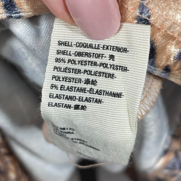 Free People Shirt Womens Large blue orange velour balloon sleeve boho casual - Picture 5 of 9